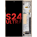 OLED Assembly With Frame Compatible For Samsung Galaxy S24 Ultra (Aftermarket Plus) (Titanium Yellow)