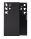 Back Cover Glass With Camera Lens Compatible For Samsung Galaxy S24 Ultra 5G (No Logo) (Aftermarket Plus) (Titanium Black)