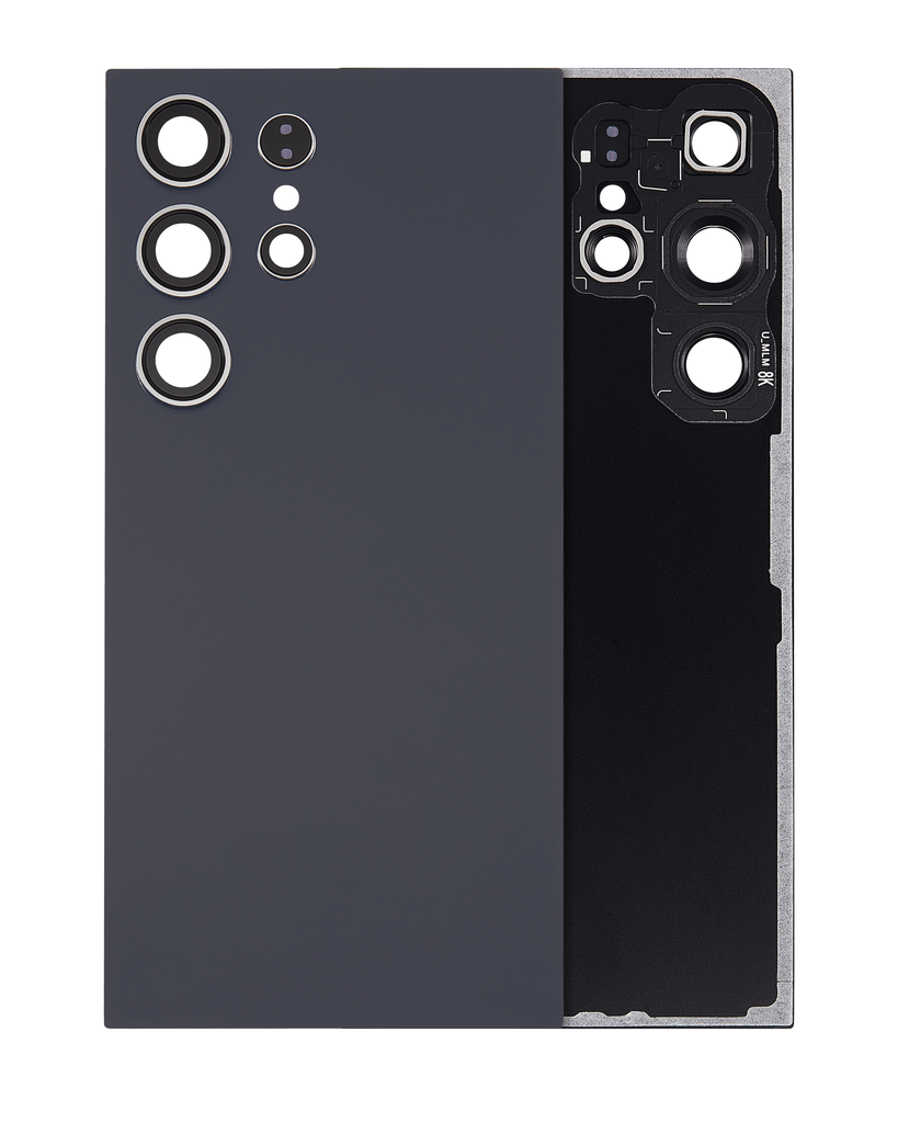 Back Cover Glass With Camera Lens Compatible For Samsung Galaxy S24 Ultra 5G (No Logo) (Aftermarket Plus) (Titanium Violet)