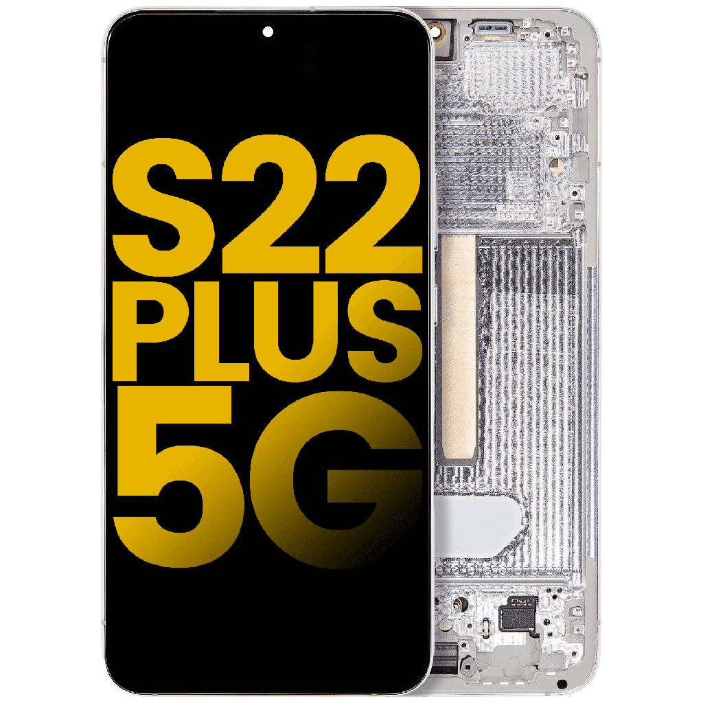 OLED Assembly With Frame Compatible For Samsung Galaxy S22 Plus 5G (Refurbished) (White)