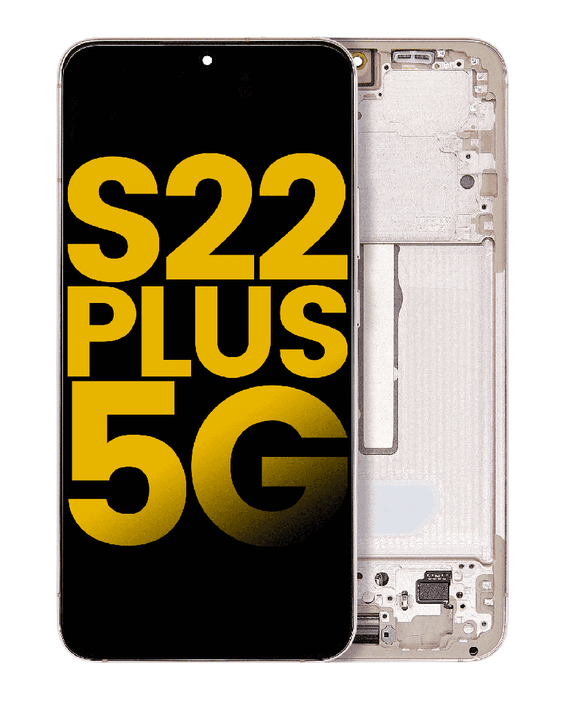 OLED Assembly With Frame Compatible For Samsung Galaxy S22 Plus 5G (Refurbished) (Pink Gold / Violet)