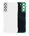Back Cover Glass With Camera Lens Compatible For Samsung Galaxy S22 Plus 5G (No Logo) (Aftermarket Plus) (White)
