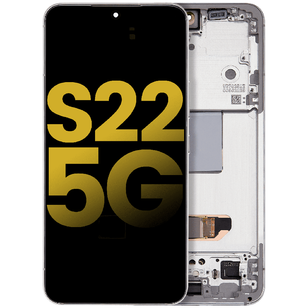 OLED Assembly With Frame Compatible For Samsung Galaxy S22 5G (Refurbished) (White)