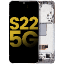 OLED Assembly With Frame Compatible For Samsung Galaxy S22 5G (Refurbished) (White)
