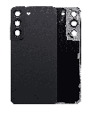 Back Cover Glass With Camera Lens Compatible For Samsung Galaxy S22 5G (No Logo) (Aftermarket Plus) (Phantom Black)