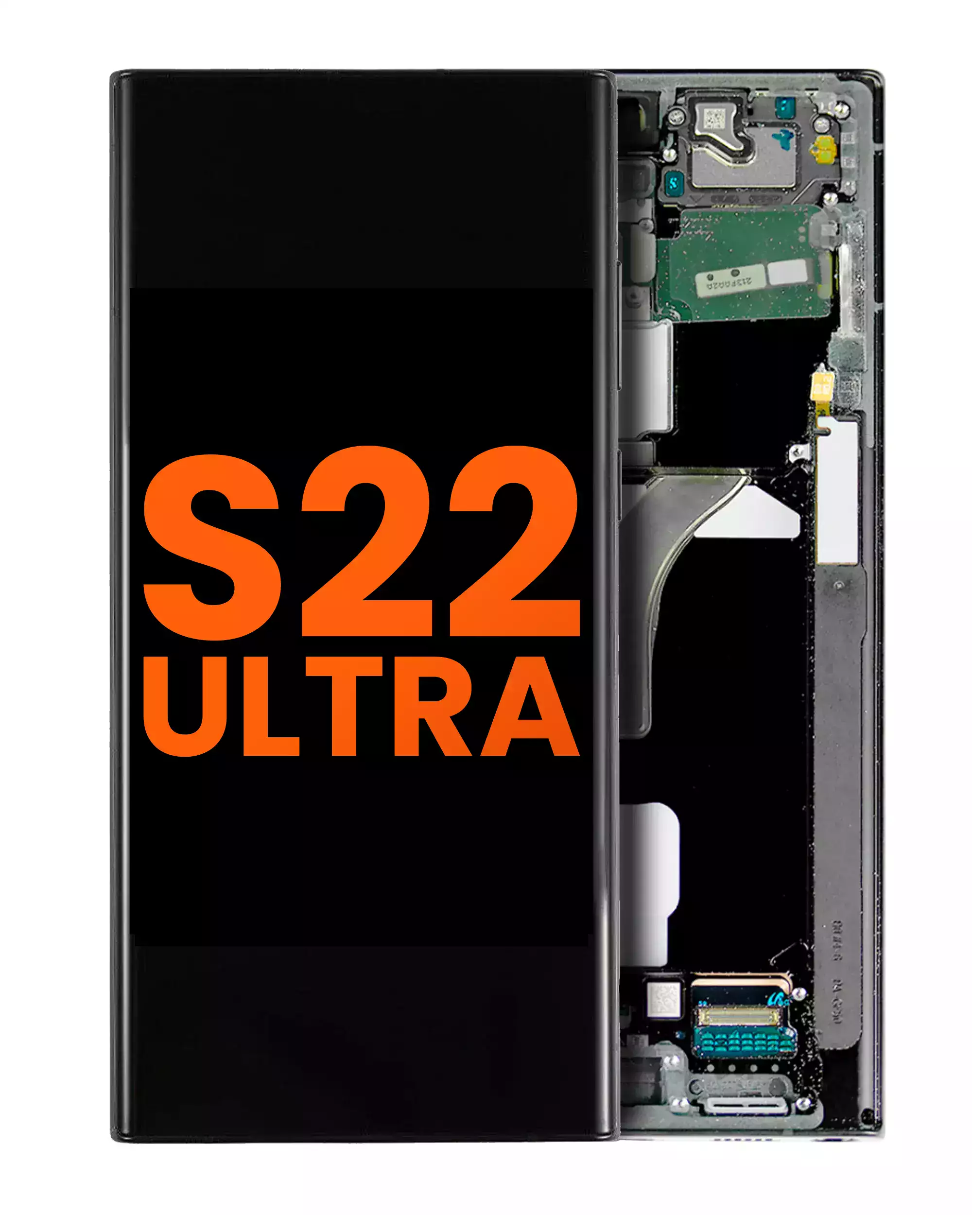 OLED Assembly With Frame Compatible For Samsung Galaxy S22 Ultra (Blemish: Grade D) (Graphite)