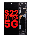 OLED Assembly With Frame Compatible For Samsung Galaxy S22 Ultra 5G (Aftermarket Plus) (Graphite)