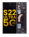 OLED Assembly With Frame Compatible For Samsung Galaxy S22 Ultra 5G (Refurbished) (Phantom Black)