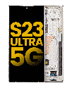 OLED Assembly With Frame Compatible For Samsung Galaxy S23 Ultra (US &amp; International) (Refurbished) (Cream)