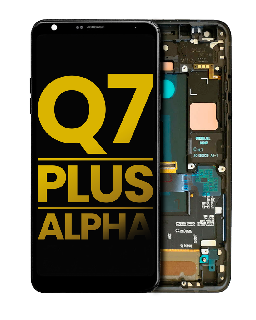 LCD Assembly With Frame Compatible For LG Q7 / Q7 Plus / Q7 Alpha (Refurbished) (Aurora Black)