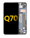 LCD Assembly With Frame Compatible For LG Q70 (Refurbished) (Mirror Black)