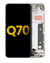 LCD Assembly With Frame Compatible For LG Q70 (Refurbished) (Mirror Silver)