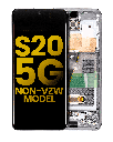 OLED Assembly With Frame Compatible For Samsung Galaxy S20 5G (Non-Verizon 5G UW Frame) (Refurbished) (Cloud White)