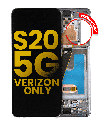 OLED Assembly With Frame Compatible For Samsung Galaxy S20 5G (Verizon 5G UW Frame Only) (Refurbished) (Cosmic Black)
