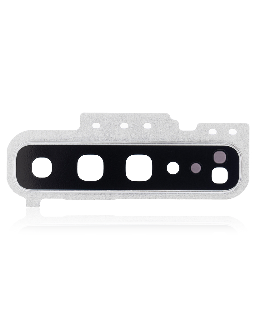 Back Camera Lens With Cover Bezel Ring Compatible For Samsung Galaxy S10 5G (Crown Silver)