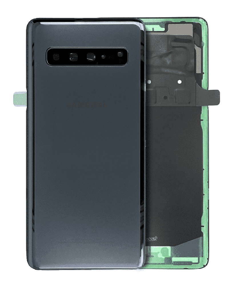 Back cover Glass With Camera Lens Compatible For Samsung Galaxy S10 5G (Service Pack) (Prism Black)