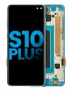 LCD Assembly With Frame (Without Finger Print Sensor) Compatible For Samsung Galaxy S10 Plus (Aftermarket Plus: TFT) (Prism Blue)