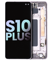 OLED Assembly With Frame Compatible For Samsung Galaxy S10 Plus (Service Pack) (Ceramic White)