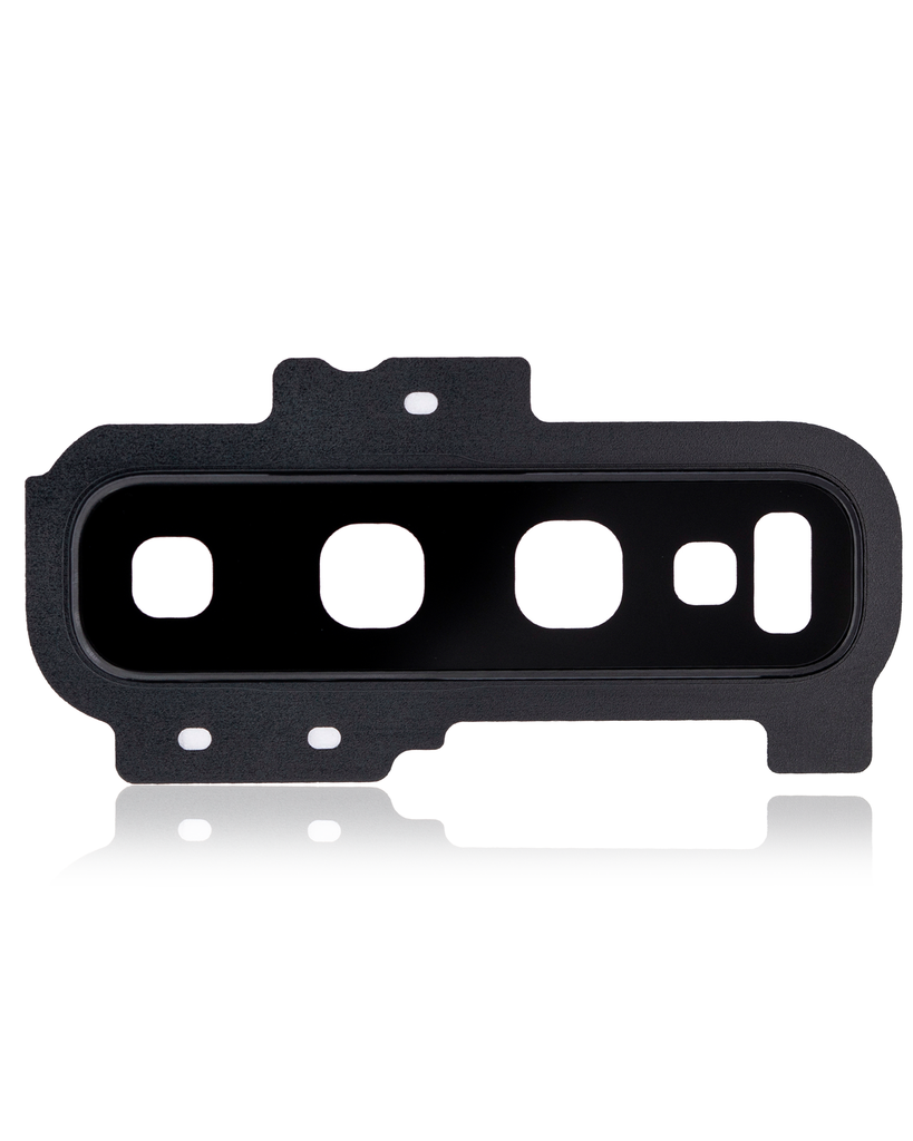 Back Camera Lens With Cover Bezel Ring Compatible For Samsung Galaxy S10 Plus (Prism Black)