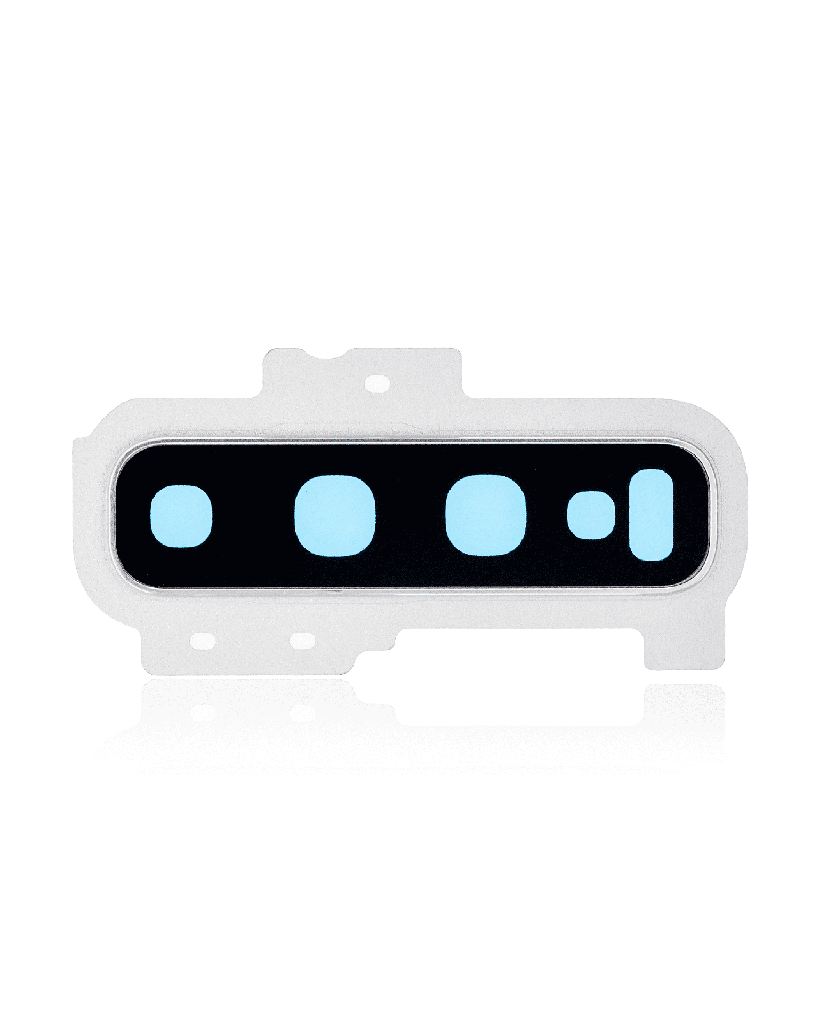 Back Camera Lens With Cover Bezel Ring Compatible For Samsung Galaxy S10 Plus (Prism White)