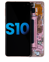 LCD Assembly With Frame (Without Finger Print Sensor) Compatible For Samsung Galaxy S10 (Aftermarket Plus: TFT) (Flamingo Pink)
