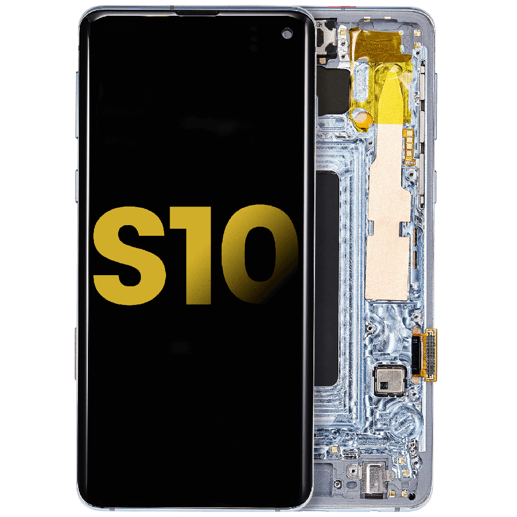 OLED Assembly With Frame Compatible For Samsung Galaxy S10 (Refurbished) (Prism Blue)