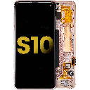 OLED Assembly With Frame Compatible For Samsung Galaxy S10 (Refurbished) (Flamingo Pink)