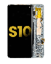 OLED Assembly With Frame Compatible For Samsung Galaxy S10 (Refurbished) (Prism Green)