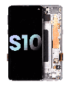 OLED Assembly With Frame Compatible For Samsung Galaxy S10 (Service Pack) (Prism White)