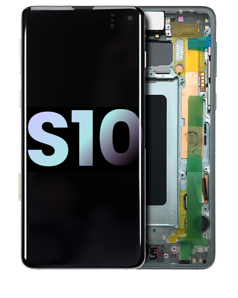 OLED Assembly With Frame Compatible For Samsung Galaxy S10 (Service Pack) (Prism Green)