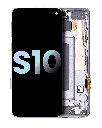 OLED Assembly With Frame Compatible For Samsung Galaxy S10 (Service Pack) (Prism / Ceramic Black)