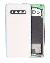Back cover Glass With Camera Lens Compatible For Samsung Galaxy S10 (No Logo) (Aftermarket Plus) (Prism White)