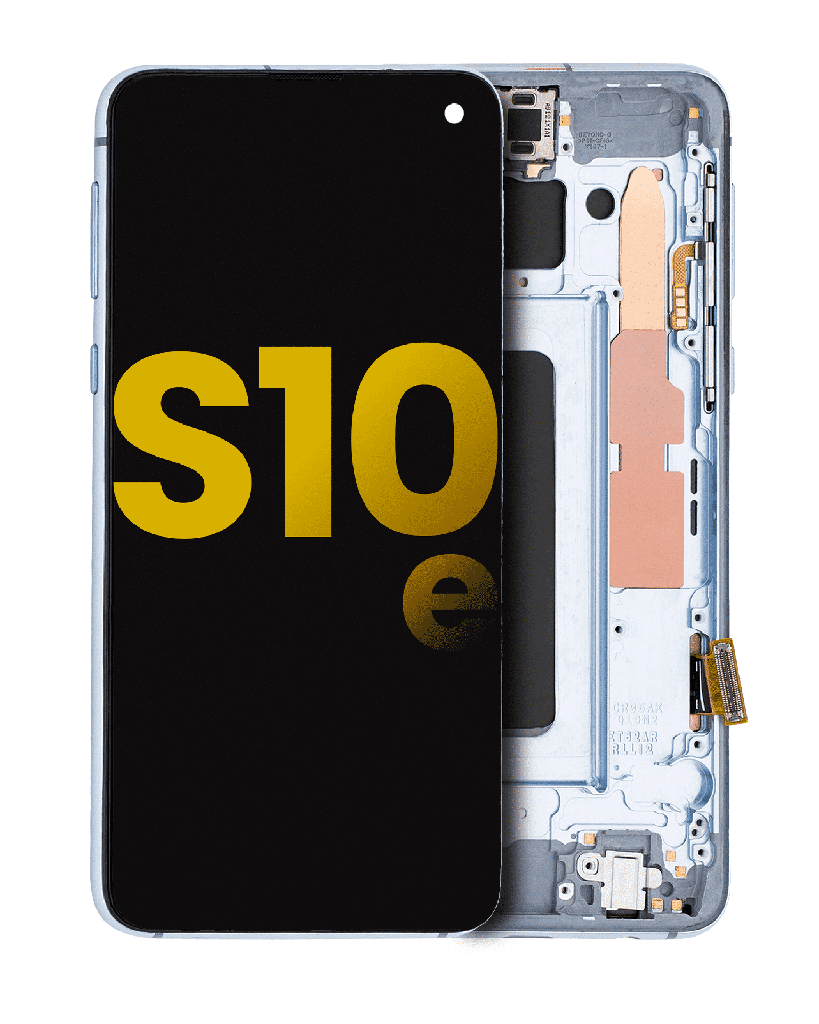 OLED Assembly With Frame Compatible For Samsung Galaxy S10E (Refurbished) (Prism Blue)