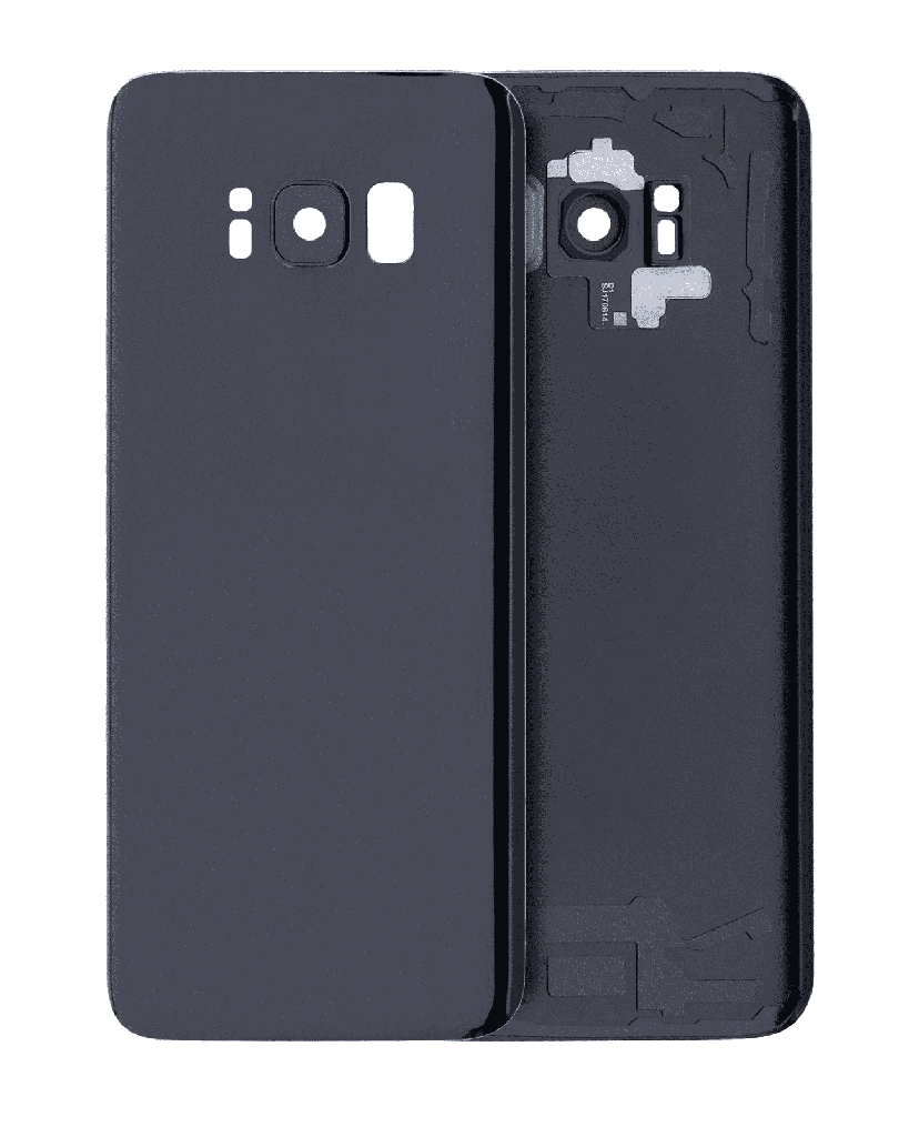 Back Cover Glass With Camera Lens Compatible For Samsung Galaxy S8 (Service Pack) (Midnight Black)