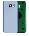 Back Cover Glass With Camera Lens Compatible For Samsung Galaxy S7 Edge (No Logo) (Aftermarket Plus) (Coral Blue)
