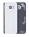 Back Cover Glass With Camera Lens Compatible For Samsung Galaxy S7 Edge (No Logo) (Aftermarket Plus) (Silver)