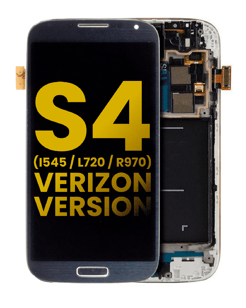 OLED Assembly With Frame Compatible For Samsung Galaxy S4 (i545 / L720 / R970) (Verizon &amp; Sprint) (Refurbished) (Black)