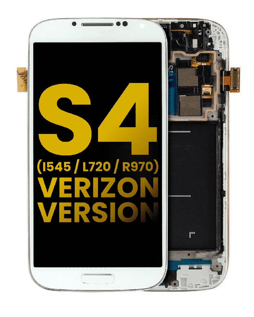 OLED Assembly With Frame Compatible For Samsung Galaxy S4 (I545 / L720 / R970) (Verizon &amp; Sprint) (Refurbished) (White)