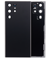 Back Cover Glass With Camera Lens Compatible For Samsung Galaxy S22 Ultra 5G (No Logo) (Aftermarket Plus) (Phantom Black)