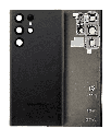 Back Cover Glass With Camera Lens Compatible Samsung Galaxy S22 Ultra (Service Pack) (Phantom Black)