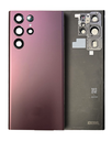 Back Cover Glass With Camera Lens Compatible Samsung Galaxy S22 Ultra (Service Pack) (Burgundy)