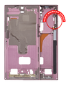 Mid-Frame Housing Compatible For Samsung Galaxy S22 Ultra 5G (US &amp; International Version) (Burgundy)