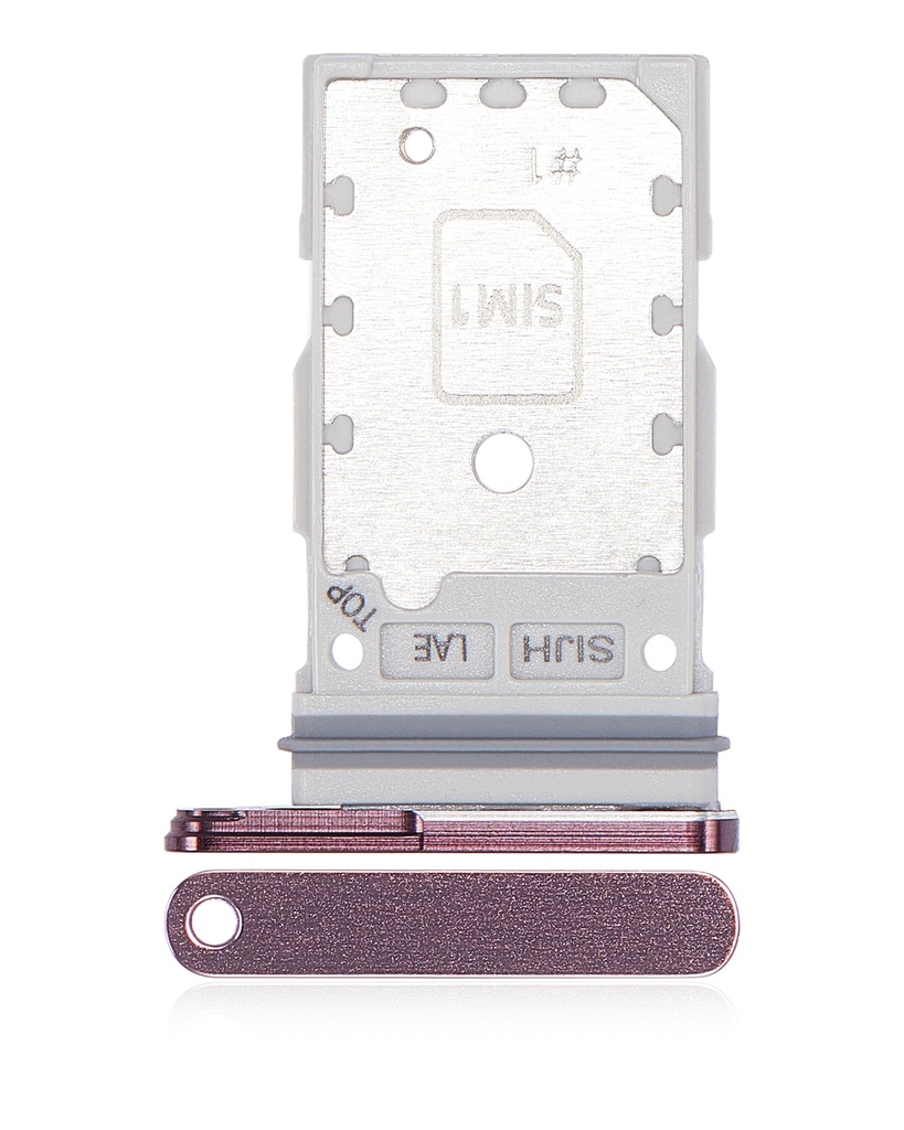 Dual Sim Card Tray Compatible For Samsung Galaxy S22 Ultra (Burgundy)