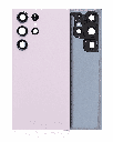 Back Cover Glass With Camera Lens Compatible For Samsung Galaxy S23 Ultra 5G (No Logo) (Aftermarket Plus) (Lavender)