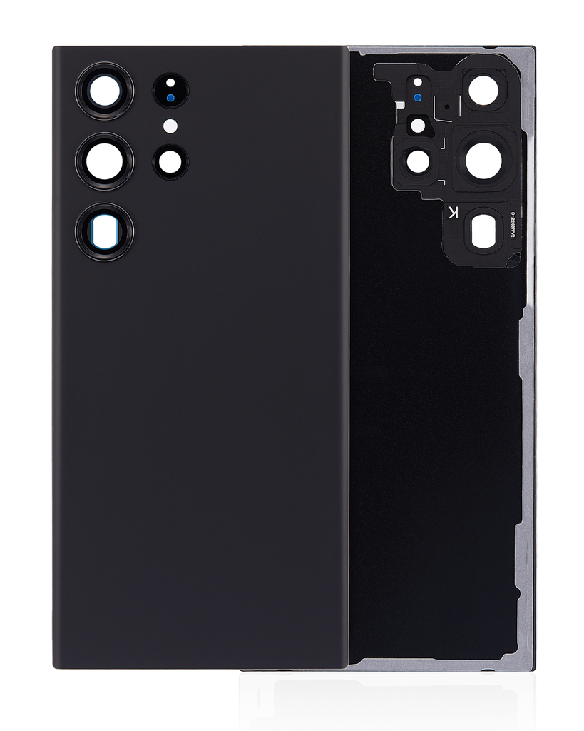 Back Cover Glass With Camera Lens Compatible For Samsung Galaxy S23 Ultra (Service Pack) (Phantom Black)