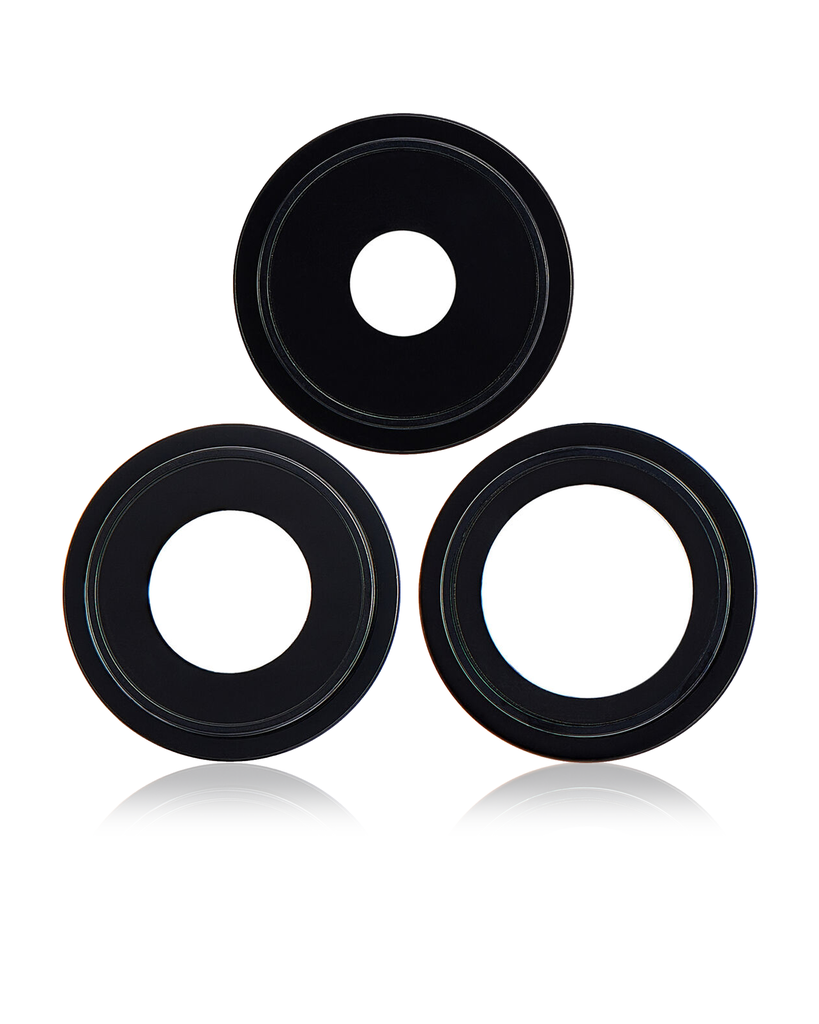 Back Camera Lens With Bracket &amp; Bezel Compatible For iPhone 14 Pro / 14 Pro Max (Space Black) (3 Piece Set) (Aftermarket Plus)