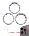 Back Camera Bezel Ring Only Compatible For iPhone 14 Pro / 14 Pro Max (Deep Purple) (3 Piece Set)