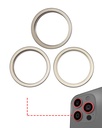 Back Camera Bezel Ring Only Compatible For iPhone 14 Pro / 14 Pro Max (Gold) (3 Piece Set)