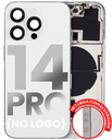 Back Housing W/ Small Pre-Installed Compatible For iPhone 14 Pro (International Version) (No Logo) (Aftermarket Plus) (Silver)