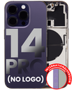Back Housing W/ Small Pre-Installed Compatible For iPhone 14 Pro (International Version) (No Logo) (Aftermarket Plus) (Deep Purple)